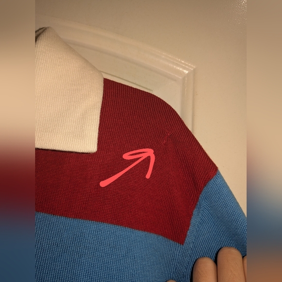 20. NWT GUCCI BLUE STRIPED POLO WITH THANATOS EMBROIDERY - Picture 11 of 11